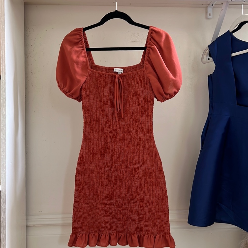 Rust colored Rushed dress